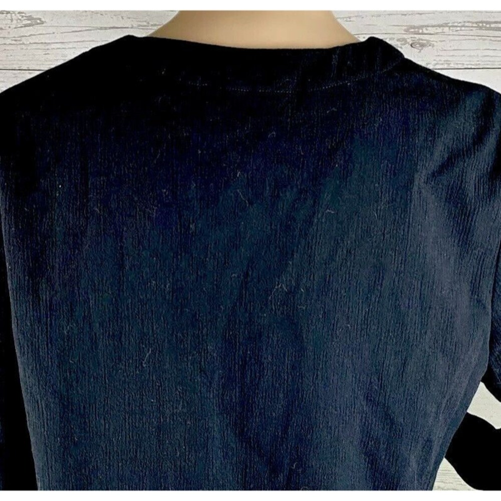 Pendleton Button Down Shirt Solid Black Polyester… - image 8